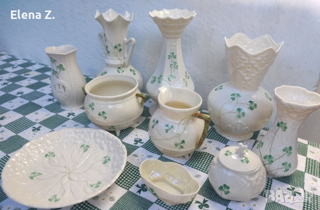 Ирландски винтидж съдове на Belleek, снимка 15 - Други - 52291695