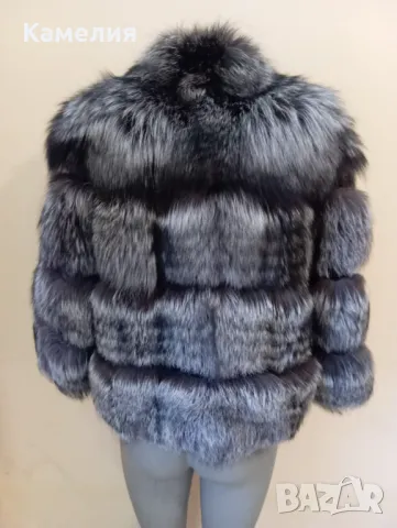 Палто от сребърна лисица , снимка 2 - Палта, манта - 49942176