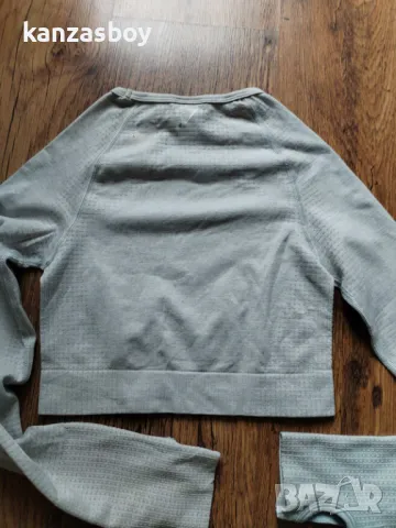 Gymshark Vital Seamless 2.0 Long Sleeve Crop Top - дамско фитнес боди КАТО НОВО ХС, снимка 10 - Корсети, бюстиета, топове - 50011518