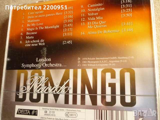 PLACIDO DOMINGO, снимка 6 - CD дискове - 36049627