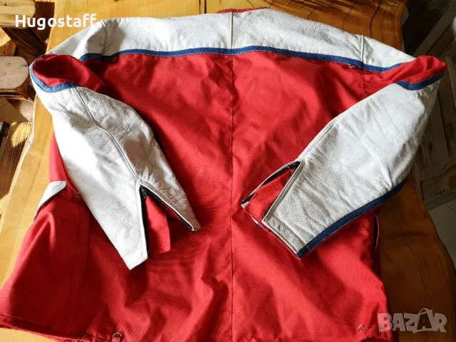 Лятно италианско мото яке IXS естествена кожа и непромукаема материя Л, снимка 9 - Якета - 49285084