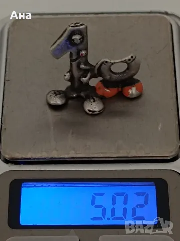 Сребърна фигурка , снимка 4 - Колиета, медальони, синджири - 50348999