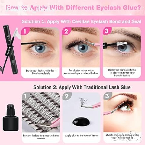 Нови 240 броя Индивидуални клъстерни мигли Изкуствени Мигли Жени Поддръжка, снимка 5 - Други - 41891520