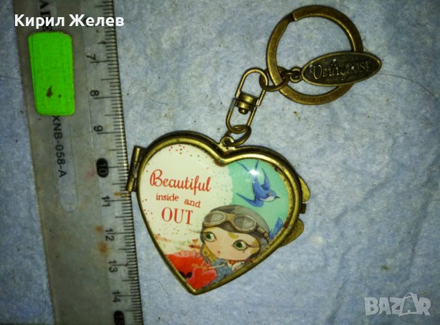 СЪРЦЕВИДНА БРОНЗОВА КУТИЙКА с КАРТИНКА - АРТ ВИСУЛКА за МОМИЧЕШКА ЧАНТА / КЛЮЧОДЪРЖАТЕЛ 38893, снимка 9 - Други ценни предмети - 42087851