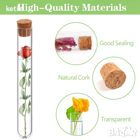 25 епруветки с коркови тапи,декорация, снимка 5 - Други - 53523527