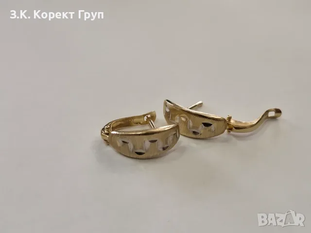 Дамски златени обеци 14К 585 / 1,63 гр., снимка 2 - Обеци - 55854284