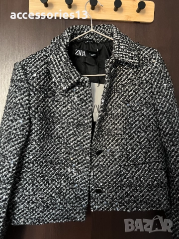 Текстурирано яке / сако Zara с пайети, снимка 2 - Якета - 52213316