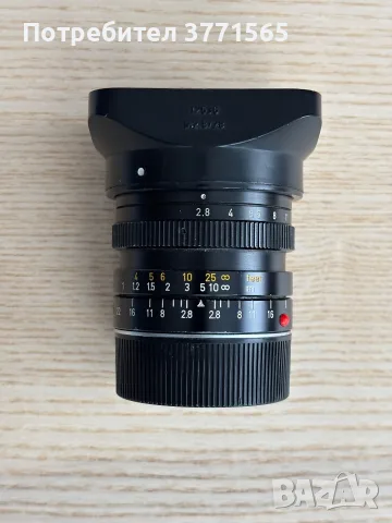 Обектив Leica Elmarit-M f-2.8/28, снимка 5 - Обективи и филтри - 56219829