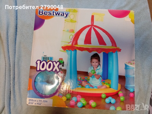 Палатка за игра със 100бр. топки.