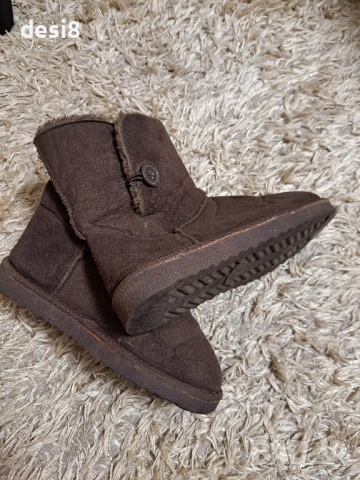 Кафяви топли ботушки, снимка 2 - Дамски ботуши - 52296882