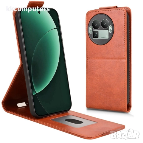 Кожен флип калъф за Realme GT 8 Pro 5G- Стенд и Холдер за Карти, вкл. Протектор, 4 Цвята, снимка 2 - Калъфи, кейсове - 52748149