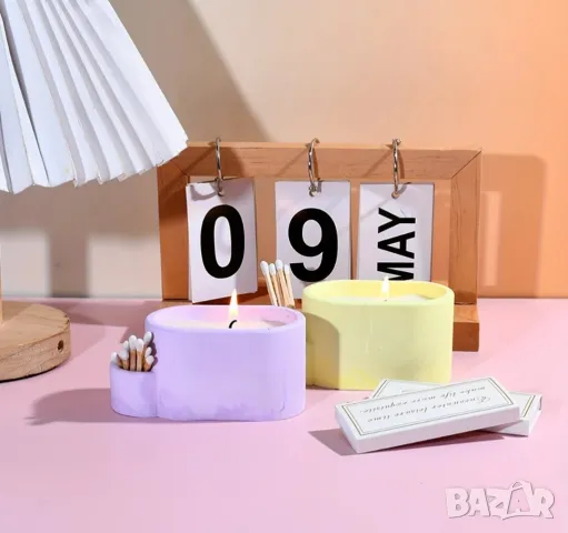 Молд свещник с място за клечки , снимка 3 - Форми - 49753736