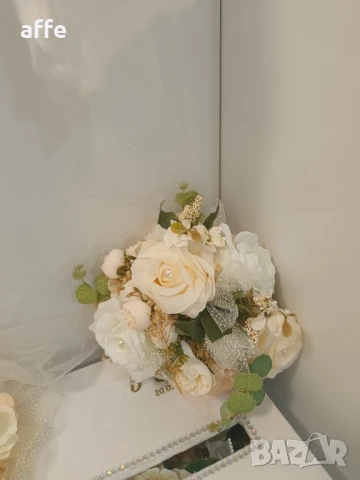 Украса за сватба +було с 3D цветя , снимка 14 - Декорация - 49797387