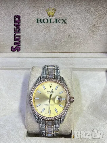 качествени мъжки часовници Rolex diamond , снимка 1 - Мъжки - 48252591