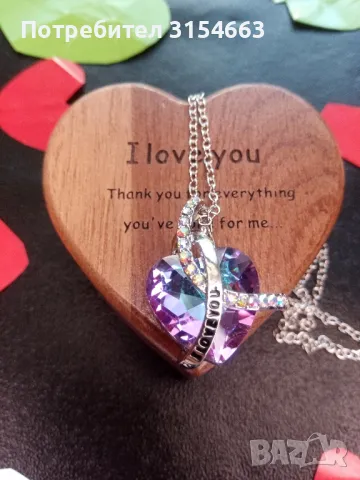 Колие в подаръчна дървена кутийка , снимка 8 - Колиета, медальони, синджири - 49657740