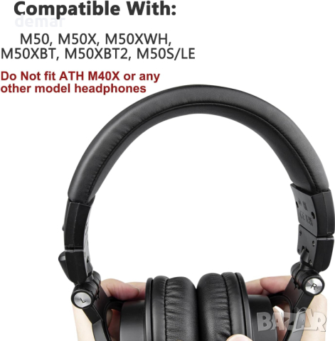 SOULWIT Резервен комплект подложки за уши и лента за глава за слушалки ATH M50, M50X, M50XWH, снимка 2 - Слушалки и портативни колонки - 44734167