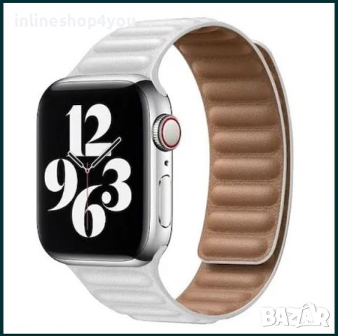 Кожена Магнитна Каишка за Apple Watch 8 Ultra 7 6 SE 5 4 44 40mm, снимка 4 - Смарт гривни - 39041443