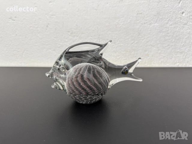 Шведска ръчно изработена фигура на риба - FM Konstglas  , снимка 2 - Колекции - 53095755