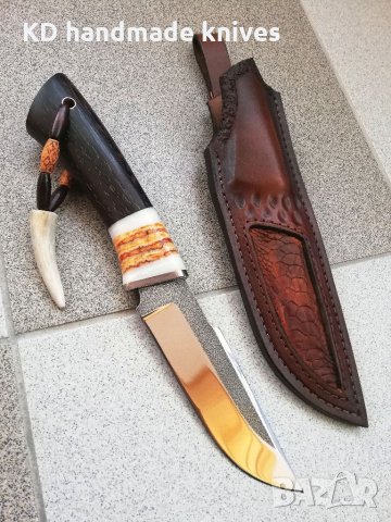 Ръчно изработен ловен нож от марка KD handmade knives ловни ножове, снимка 9 - Ловно оръжие - 30284314