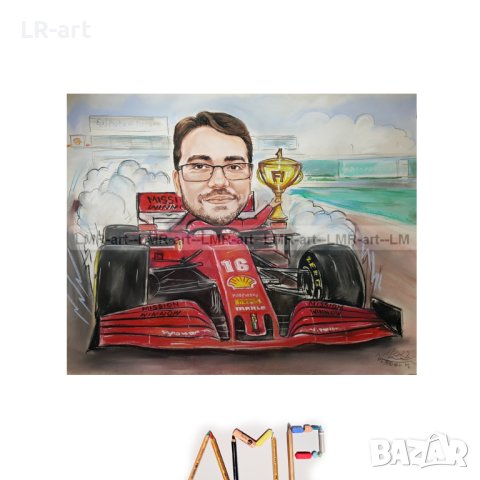  КАРИКАТУРИ, ШАРЖ с пастели и моливи, рисувани ръчно , снимка 14 - Картини - 41361382