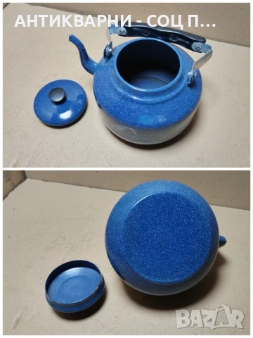 Стар Соц Емайлиран Чайник. , снимка 5 - Антикварни и старинни предмети - 50823400
