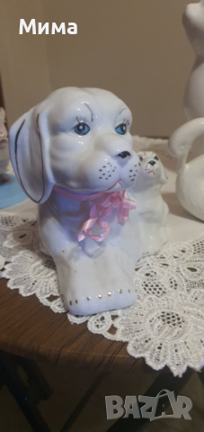 Порцеланова кашпа с кученца, снимка 8 - Други стоки за дома - 42704509