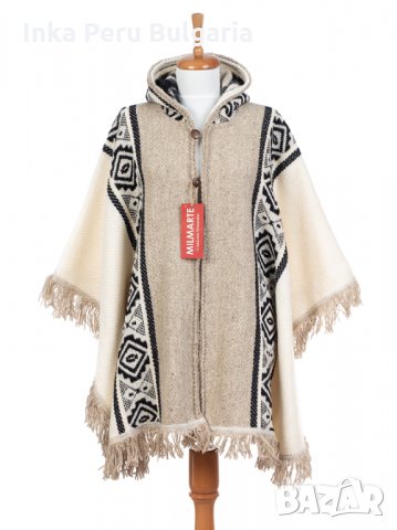 Автентичнo еквадорско унисекс пончо, 100% вълна, снимка 2 - Палта, манта - 35855775