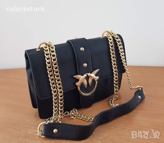 Луксозна Черна чанта Pinko  код IM458, снимка 2 - Чанти - 39578098