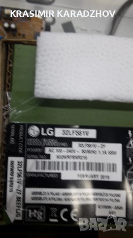 LG  32LF561V - ZF дефектна матрица  на  части