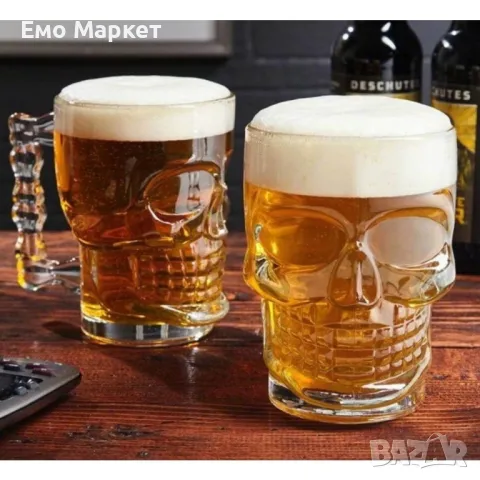 Уникална стъклена халба - Промоция за 2 бр, снимка 5 - Чаши - 48905387