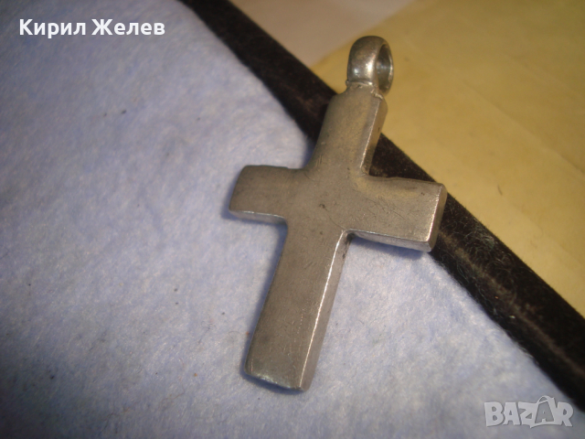 ПОСРЕБРЕН ВИНТИДЖ ФЛОРАЛНО ОРНАМЕНТИРАН НАГРЪДЕН КРЪСТ с КРИСТАЛИ 24777, снимка 4 - Колиета, медальони, синджири - 36365190