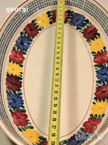 френско керамично плато поднос с цветя 22/3, снимка 4 - Прибори за хранене, готвене и сервиране - 49199589