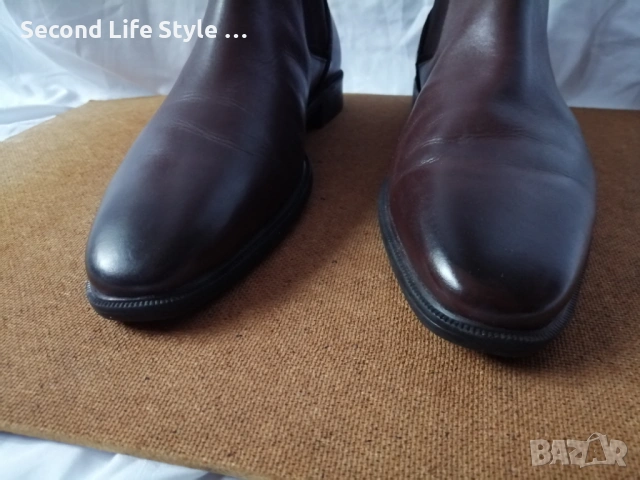 ASOS нови мъжки боти естествена кожа № 39 в кафяв цвят, снимка 5 - Мъжки боти - 53139068