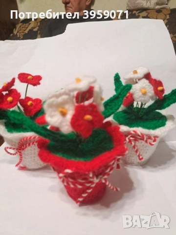 Ръчно-изработени мартеници (Баба Марта), снимка 12 - Декорация за дома - 53499748