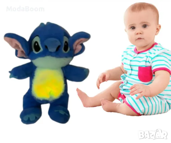 Stitch, плюшена бебешка играчка, с мелодия и светлина, снимка 4 - Плюшени играчки - 48931923