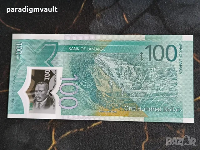 Банкнотa - Ямайка - 100 долара UNC (юбилейна) | 2022г., снимка 2 - Нумизматика и бонистика - 55851723