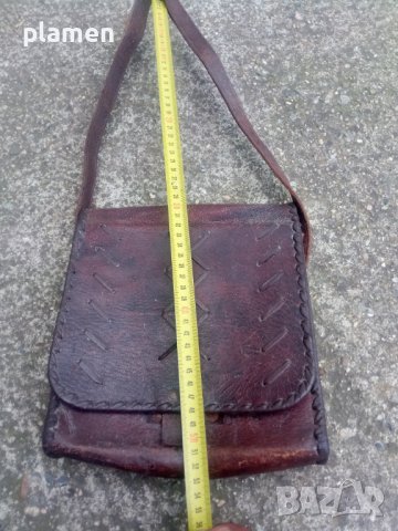 Стара кожена чанта, снимка 3 - Антикварни и старинни предмети - 40918778