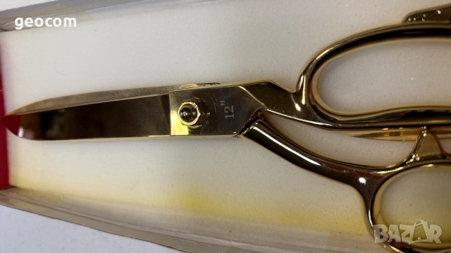 Gifaz Italy Dressmaker's Scissors Gold Cut 12"-30cm (Нова), снимка 3 - Антикварни и старинни предмети - 52751374