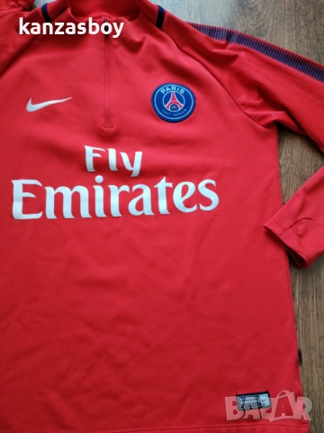 Nike Paris Saint-Germain 17/18 Dri-FIT - страхотна мъжка блуза M, снимка 4 - Спортни дрехи, екипи - 53669705