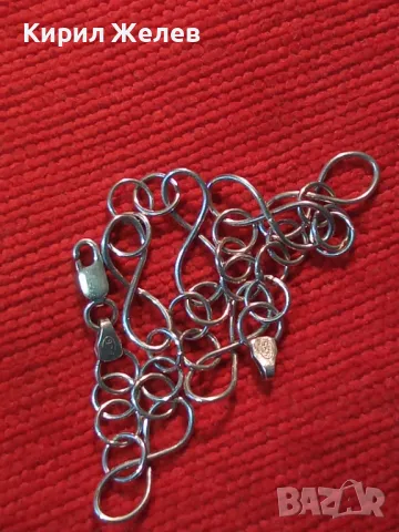 ШАРМАНТНА АЖУРНА СРЕБЪРНА ГРИВНА СРЕБРО 925 РЪЧНА БИЖУТЕРСКА ВИНТИДЖ АРТ ИЗРАБОТКА 46807, снимка 11 - Гривни - 46427570