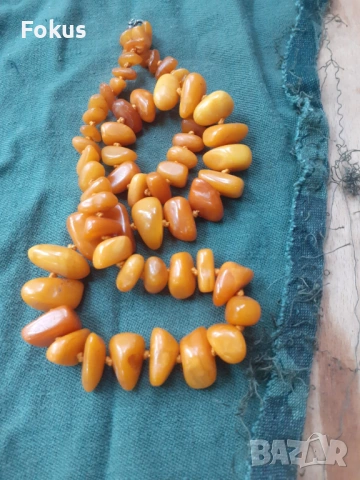 Кехлибар, накит, гердан, снимка 2 - Антикварни и старинни предмети - 53273612