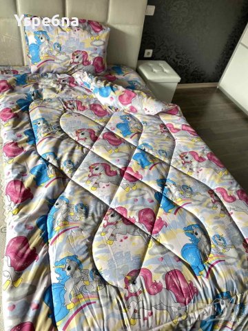 Комплект за единични легла с любимите Понита, снимка 1 - Спално бельо и завивки - 42241322