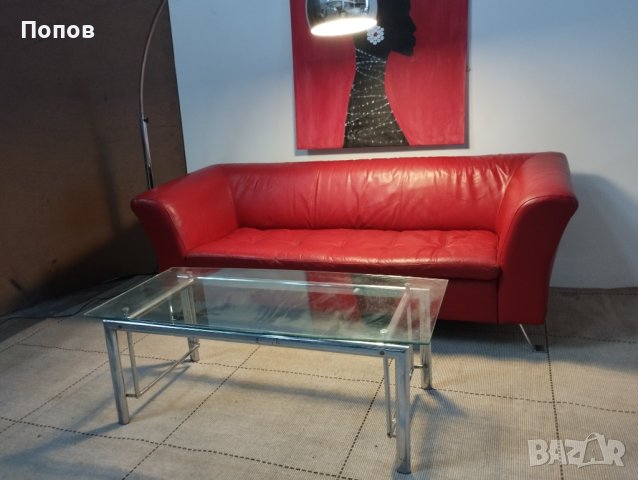 Дизайнерски кожен диван, снимка 14 - Дивани и мека мебел - 44405420