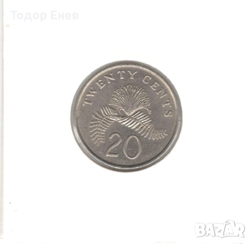 Singapore-20 Cents-1987-KM# 52-ribbon upwards, снимка 3 - Нумизматика и бонистика - 52348365