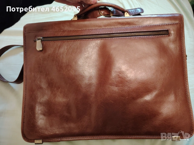 Голяма мъжка чанта от естествана кожа ART , снимка 2 - Чанти - 53298836