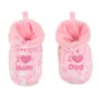 Бебешки розови пантофки с дъга I Love Mom I Love Dad S_1243660, снимка 2