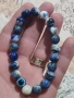 Турмалинова Гривна Цената на содалитова гривна с мъниста "зли очи" вар, снимка 3