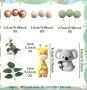 Жираф коала комплект фигурки топчета листа за декорация на торта , снимка 4