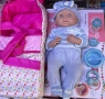 Кукла бебе с пълен комплект – Шише, пижама, легълце и аксесоари - 42 см - НА БЪЛГАРСКИ, снимка 9