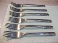 Лот от 6 бр. вилици с релефни дръжки, снимка 2